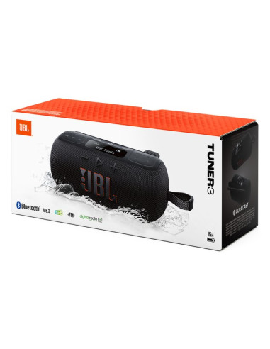 Głośnik Jbl Tuner 3 (Czarny, Bezprzewodowy, Z Radiem Fm I Dab+)