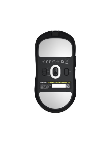 Hator Quasar 3 Ultima 8K Wireless Myszka Gaming Po Prawej Stronie Rf Wireless + Bluetooth + Usb Type-C Optyczny 30000 Dpi