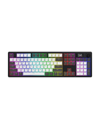 Hator Skyfall Pro Wireless 100 Klawiatura Gaming Usb + Rf Wireless + Bluetooth Qwerty Us English Czarny, Szary