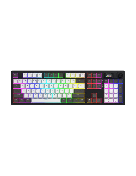 Hator Skyfall Pro Wireless 100 Klawiatura Gaming Usb + Rf Wireless + Bluetooth Qwerty Us English Czarny, Szary