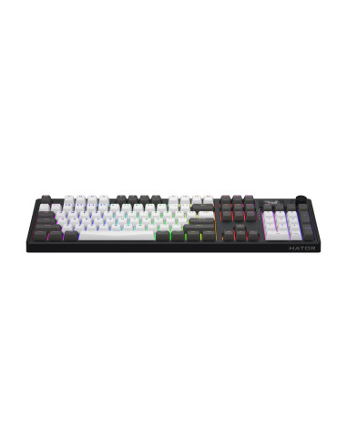 Hator Skyfall Pro Wireless 100 Klawiatura Gaming Usb + Rf Wireless + Bluetooth Qwerty Us English Czarny, Szary