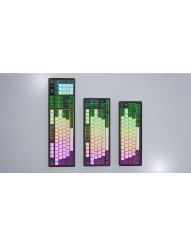 Hator Skyfall Pro Wireless 100 Klawiatura Gaming Usb + Rf Wireless + Bluetooth Qwerty Us English Czarny, Szary
