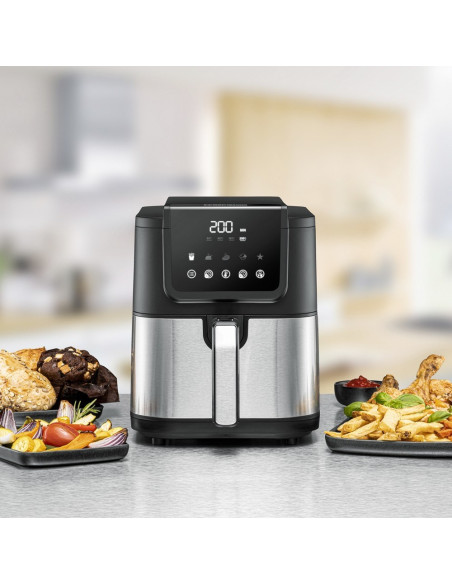 Rommelsbacher Frh 1500 Frytkownica Pojedyńczy 5 L Autonomiczny 1500 W Frytkownica Na Gorące Powietrze Czarny, Stal Nierdzewna