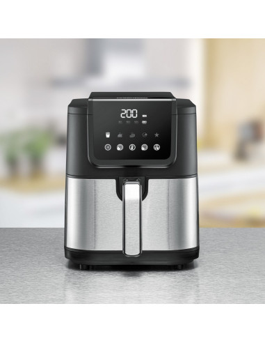 Rommelsbacher Frh 1500 Frytkownica Pojedyńczy 5 L Autonomiczny 1500 W Frytkownica Na Gorące Powietrze Czarny, Stal Nierdzewna