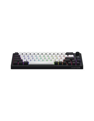 Hator Skyfall 65 Mag Ultima 8K Wireless Klawiatura Gaming Usb + Rf Wireless + Bluetooth Qwerty Us English Czarny, Biały