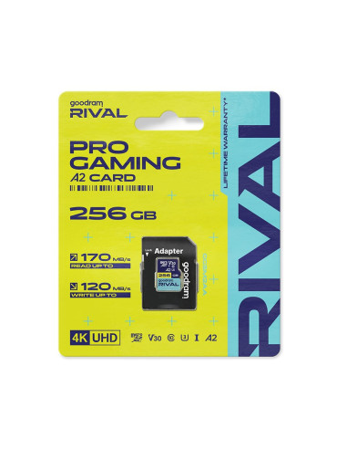 Goodram Microsdxc 256Gb V30 A2 Uhs I U3 Rival + Adapter