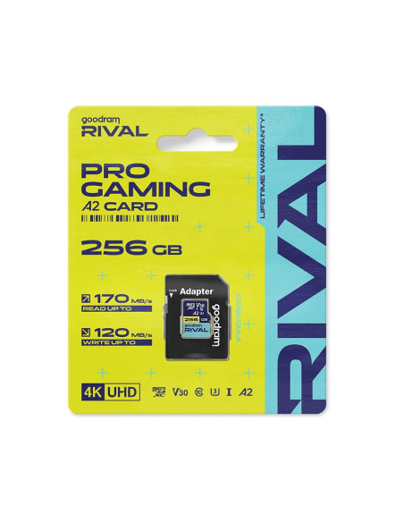 Goodram Microsdxc 256Gb V30 A2 Uhs I U3 Rival + Adapter