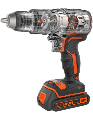 Black & Decker Bl188Kb-Qw Wkrętak Zasilany/Zakrętark Udarowy Pomarańczowy
