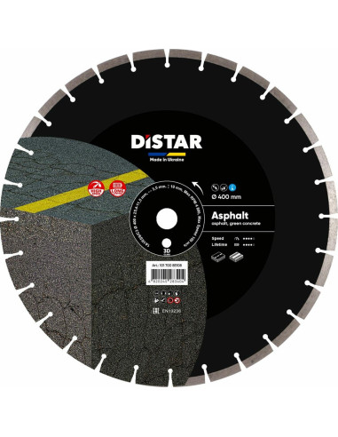 Distar Tarcza Diamentowa Asphalt 400 X 3,5/2,5 X 25,4 Mm