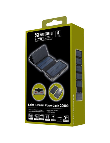 Sandberg 420-73 Bank Mocy Litowo-Polimerowy (Lipo) 20000 Mah Czarny
