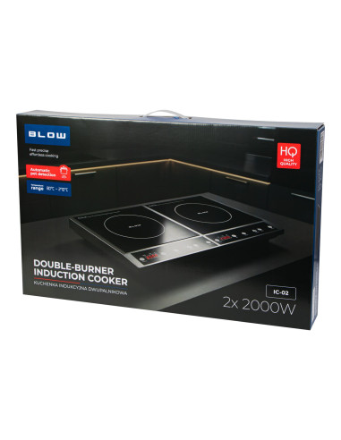 Kuchenka Indukcyjna Nastawna Dwupalnikowa 2000W + 2000W Blow