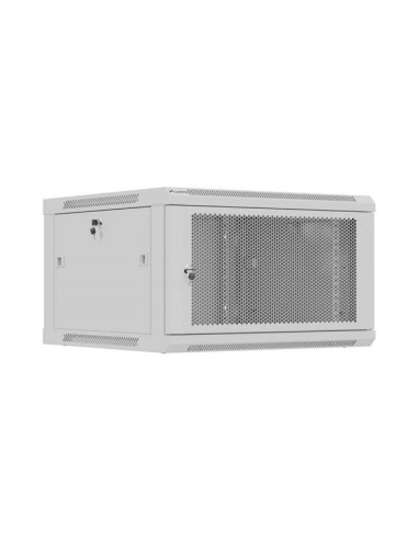 Lanberg Szafa Instalacyjna Rack Wisząca 19" 6U 600X600 Szara Drzwi Perforowane (Flat Pack)