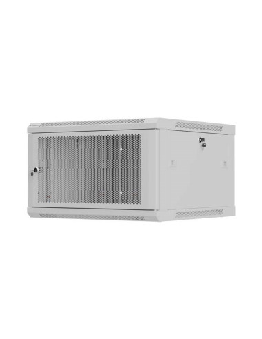 Lanberg Szafa Instalacyjna Rack Wisząca 19" 6U 600X600 Szara Drzwi Perforowane (Flat Pack)
