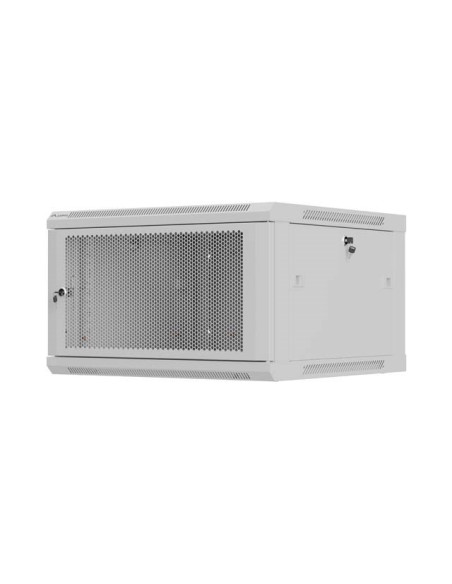 Lanberg Szafa Instalacyjna Rack Wisząca 19" 6U 600X600 Szara Drzwi Perforowane (Flat Pack)