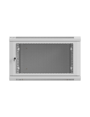 Lanberg Szafa Instalacyjna Rack Wisząca 19" 6U 600X600 Szara Drzwi Perforowane (Flat Pack)