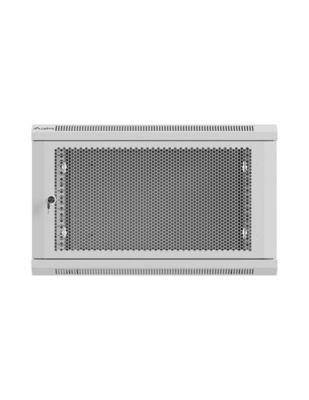 Lanberg Szafa Instalacyjna Rack Wisząca 19" 6U 600X600 Szara Drzwi Perforowane (Flat Pack)