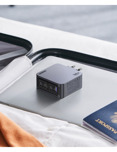 Ugreen Nexode Pro 160W Gan Charger With Usb-C Cable Uniwersalne Czarny, Szary Prąd Przemienny Szybkie Ładowanie Wewnętrzna