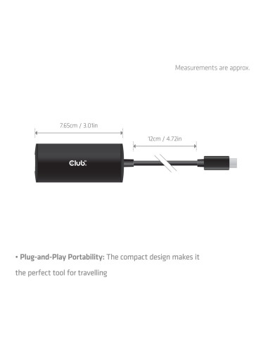 Club3D Cac-2531 Stacja Dokująca Przewodowa Usb 3.2 Gen 1 (3.1 Gen 1) Type-C Czarny