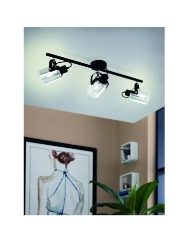 Lampa Punktowa Berregas 3Xe27 Czarna/Chrome