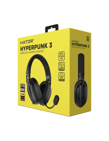 Słuchawki Dla Graczy Hator Hyperpunk 3 Wireless Bezprzewodowe Czarne