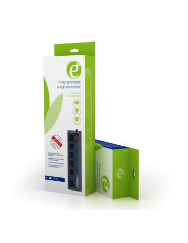 Energenie Eg-Pms2 Ochrona Przeciwprzepięciowa Czarny 6 X Gniazdo Sieciowe 220 – 230