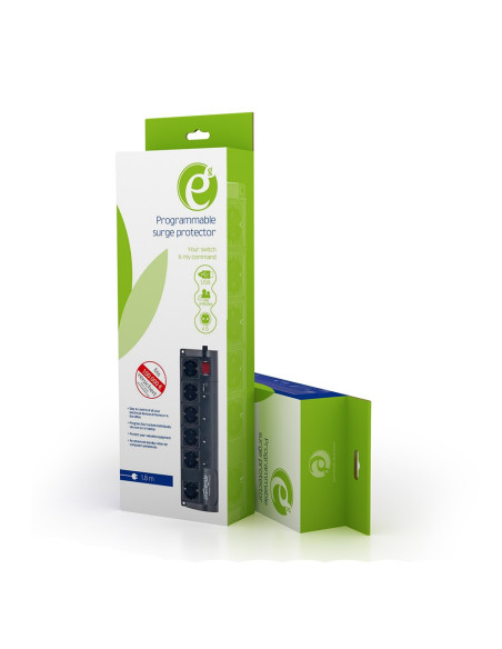 Energenie Eg-Pms2 Ochrona Przeciwprzepięciowa Czarny 6 X Gniazdo Sieciowe 220 – 230