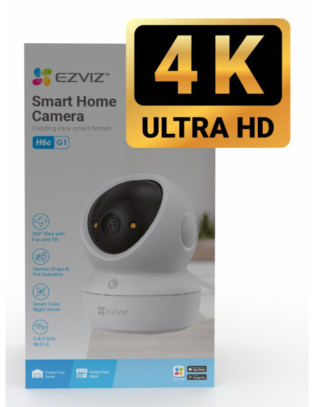 Ezviz H6C G1 4K Kulisty Kamera Bezpieczeństwa Ip Wewnętrzna 3840 X 2160 Px Sufit/Ściana/Biurko