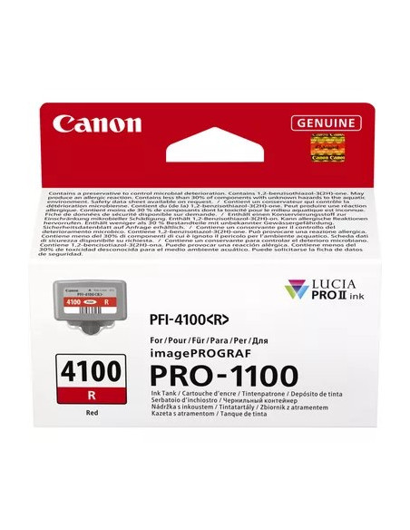 Canon Lucia Pro Ii Nabój Z Tuszem 1 Szt. Oryginalny Standardowa Wydajność Czerwony