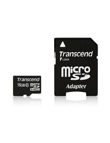 Sd Microsd Card  16Gb Transcend Sdhc Uhs1 W/Adapter