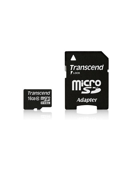 Sd Microsd Card  16Gb Transcend Sdhc Uhs1 W/Adapter