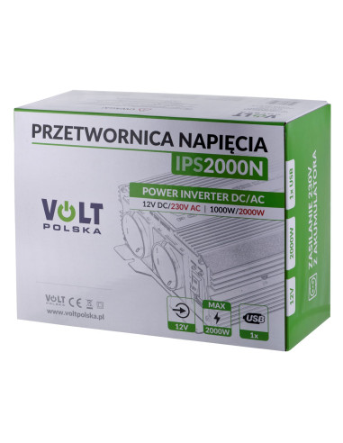 Przetwornica Napiecia Ips 2000 N 12/230V + Usb