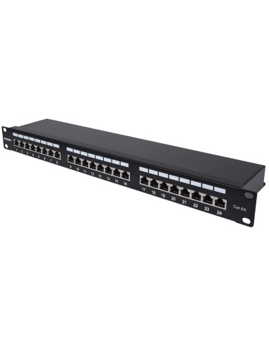 Intellinet 24-Port Cat6A Patchpanel Ftp 1He Schwarz