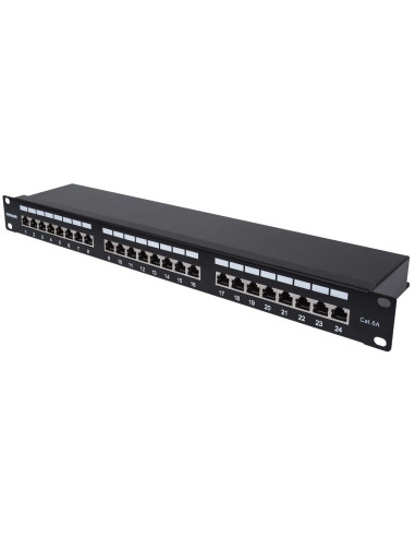 Intellinet 24-Port Cat6A Patchpanel Ftp 1He Schwarz