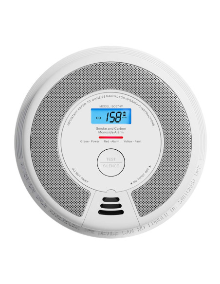 X-Sense Sc07-W Detektor Dymu Detektor Tlenku Węgla Interconnectable Bezprzewodowy