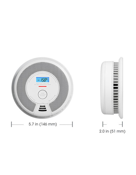 X-Sense Sc07-W Detektor Dymu Detektor Tlenku Węgla Interconnectable Bezprzewodowy