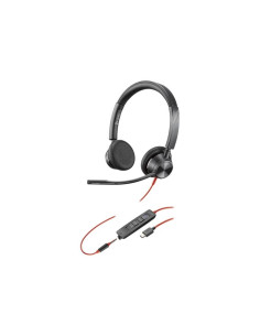 Hp Poly Zestaw Słuchawkowy Stereo Poly Blackwire 3325 Usb-C Z Certyfikatem Microsoft Teams + Wtyczka 3,5 Mm + Przejściówka Usb-C 2