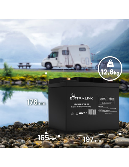 Extralink Akumulator Bezobsługowy Agm 12V 40Ah