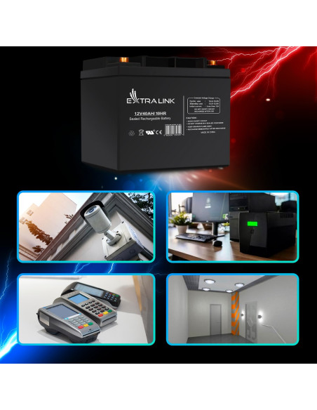 Extralink Akumulator Bezobsługowy Agm 12V 40Ah