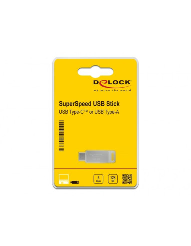 Delock Pendrive Usb-C + Typ-A 5 Gbps 128 Gb - Metalowa Obudowa