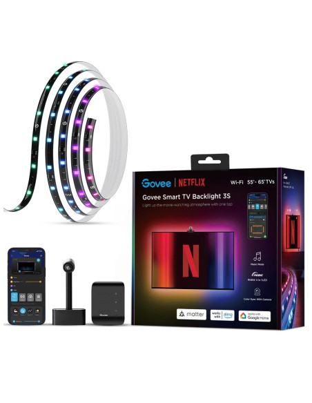 Govee Tv Backlight Taśma Led Do Telewizora 55-65 Cali, Rgbic, Wi-Fi + Bluetooth H6098Cd1