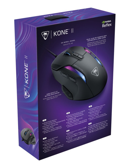 Turtle Beach Kone Ii Myszka Gaming Po Prawej Stronie Usb Typu-A Optyczny 26000 Dpi