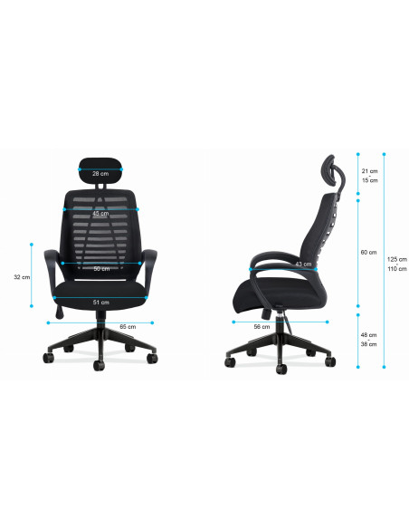 Fotel Biurowy Ma-Manager 2.1 Black