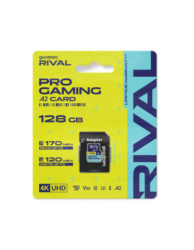 Goodram Microsdxc 128Gb V30 A2 Uhs I U3 Rival + Adapter
