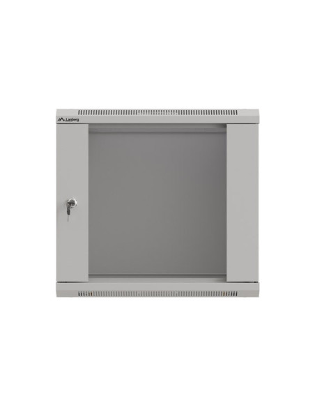 Lanberg Szafa Instalacyjna Rack Wisząca 19" 9U 540X350 Szara Drzwi Przeszklone  (Flat Pack)