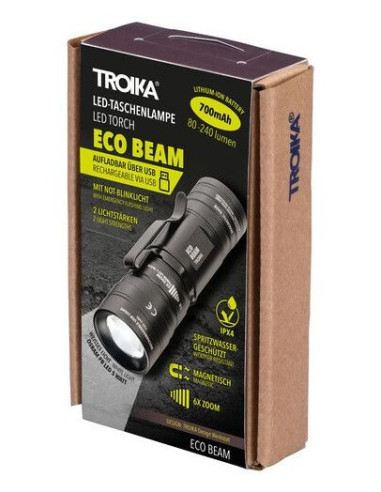 Troika Eco Beam Czarny Magnetyczne Mocowanie Latarki Led