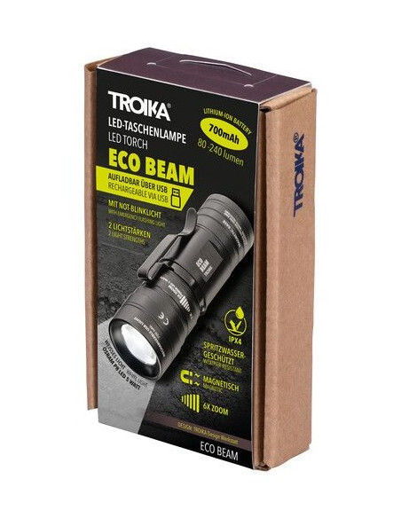 Troika Eco Beam Czarny Magnetyczne Mocowanie Latarki Led