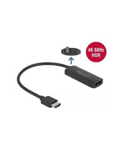 Delock Adapter Hdmi-A Męski   Displayport Żeński Czarny 2