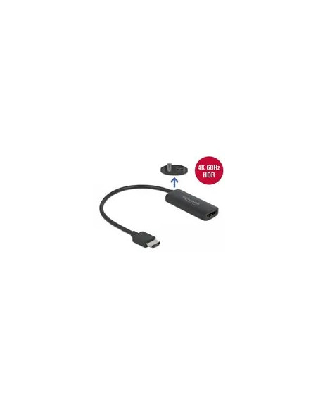 Delock Adapter Hdmi-A Męski   Displayport Żeński Czarny