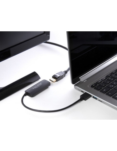 Delock Adapter Hdmi-A Męski   Displayport Żeński Czarny