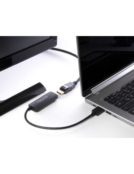 Delock Adapter Hdmi-A Męski   Displayport Żeński Czarny